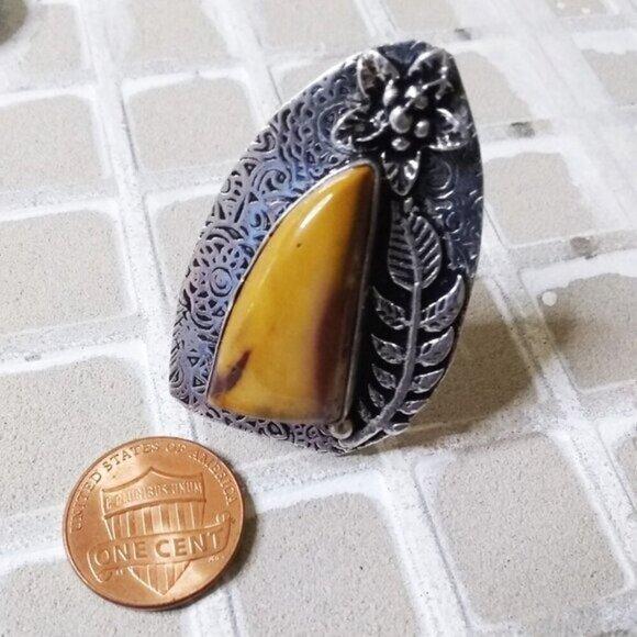 Unique + Distinctive Mookaite Ring Sz 8.75 - Celebrate Mother Earth Gaia Nature - Picture 3 of 10